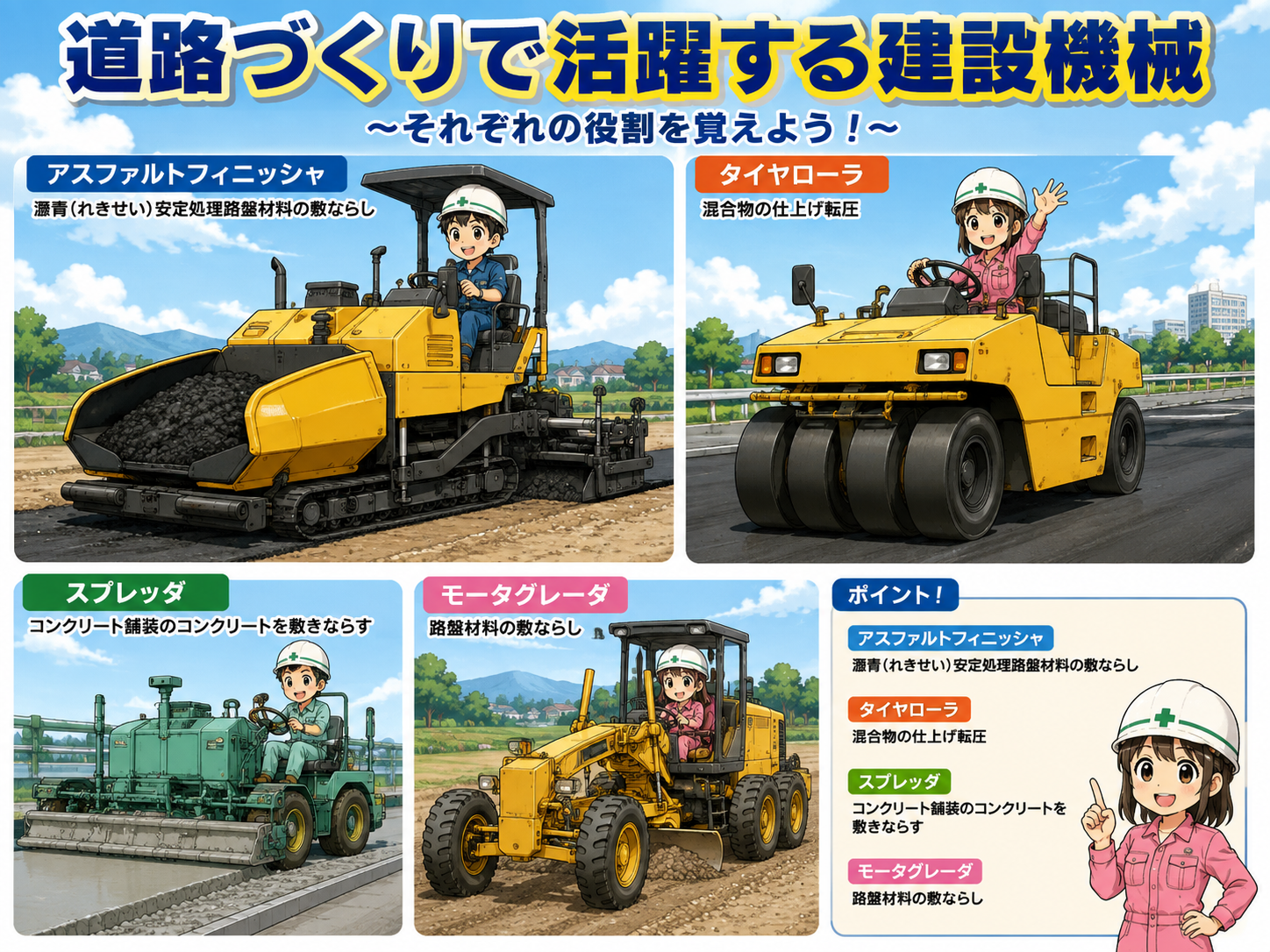 6-5土木工学(舗装工事使用機械と作業)